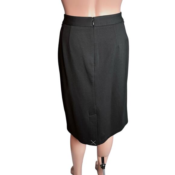 Talbots Navy Blue Pencil Skirt 10 New Without Tag Hip Bows Career Quiet Luxury - Picture 3 of 6